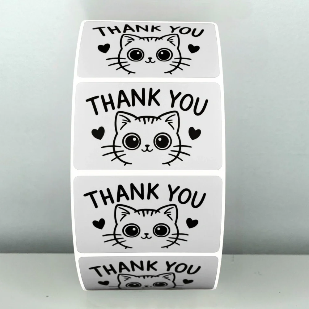 Thank You Cat Stickers – Cute Packaging Labels for Small Business Orders 2